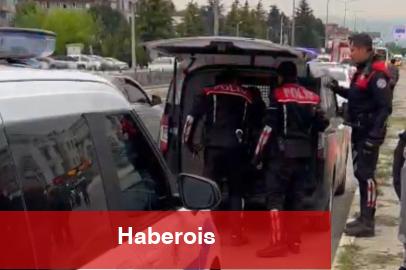 Düzce'de motosiklet şoförü polise saldırdı