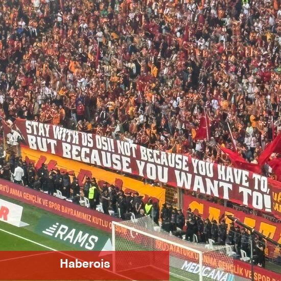 Galatasaray'da Osimhen pankartı!