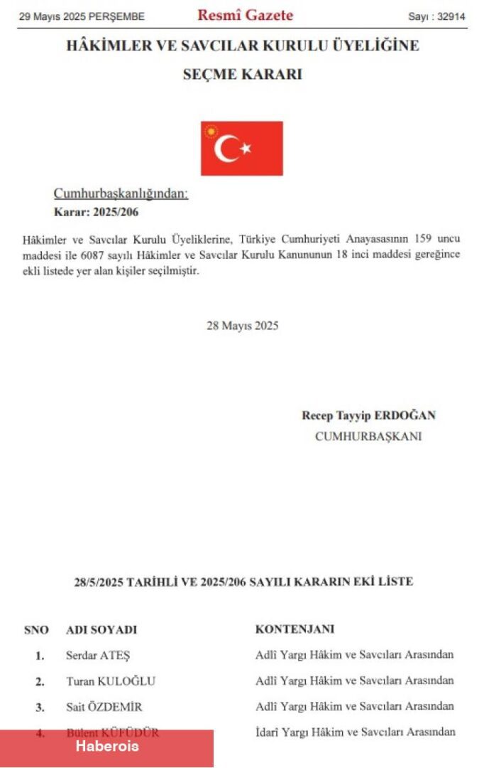 HSK’ya yeni üyeler atandı... Bakan Tunç’tan 'hayırlı olsun' bildirisi - Haberois HSK’ya yeni üyeler atandı... Bakan Tunç’tan 'hayırlı olsun' bildirisi