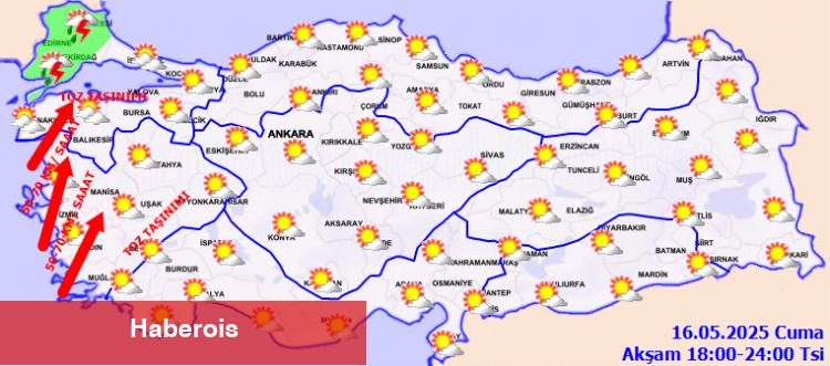 İç ve Doğu bölgelerde sıcaklık artıyor, Batıda fırtına kapıda! - Haberois İç ve Doğu bölgelerde sıcaklık artıyor, Batıda fırtına kapıda!