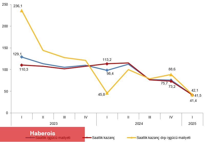 İşgücü Girdi Endeksleri, I. Çeyrek: Ocak-Mart, 2025