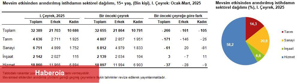 İşgücü İstatistikleri, I. Çeyrek: Ocak-Mart, 2025 - Haberois İşgücü İstatistikleri, I. Çeyrek: Ocak-Mart, 2025