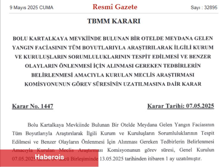 Kartalkaya Kurulu'nun misyonu bir ay daha uzatıldı - Haberois Kartalkaya Kurulu'nun misyonu bir ay daha uzatıldı