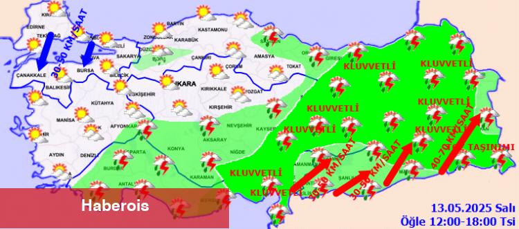 Meteoroloji'den 25 vilayet için sarı kodlu uyarı! Kuvvetli sağanak geliyor! - Haberois Meteoroloji'den 25 vilayet için sarı kodlu uyarı! Kuvvetli sağanak geliyor!