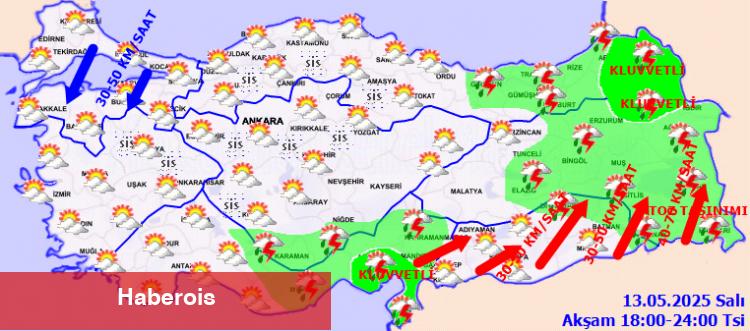 Meteoroloji'den 25 vilayet için sarı kodlu uyarı! Kuvvetli sağanak geliyor! - Haberois Meteoroloji'den 25 vilayet için sarı kodlu uyarı! Kuvvetli sağanak geliyor!