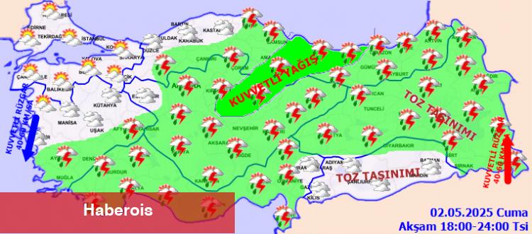 Meteoroloji'den 'kuvvetli' uyarı! - Haberois Meteoroloji'den 'kuvvetli' uyarı!
