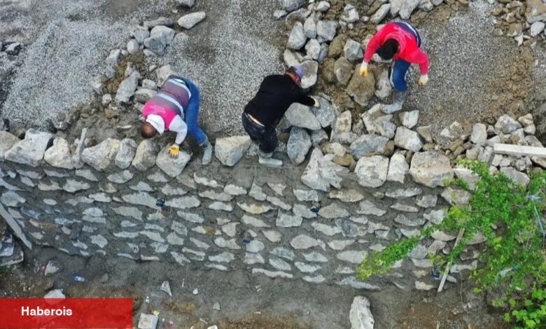 Ordu'da heyelan riskine karşı taş duvar tedbiri