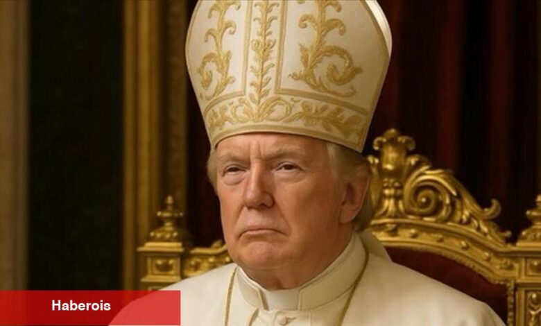 Resmi hesabından Papa-Trump fotoğrafı