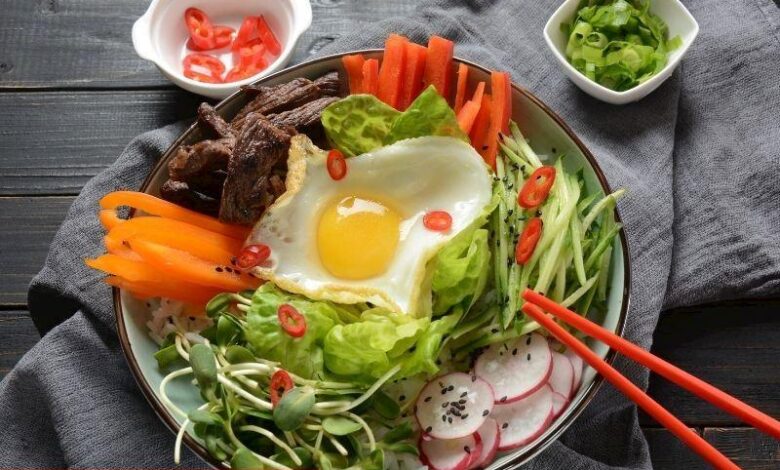 Sebzeli Bibimbap