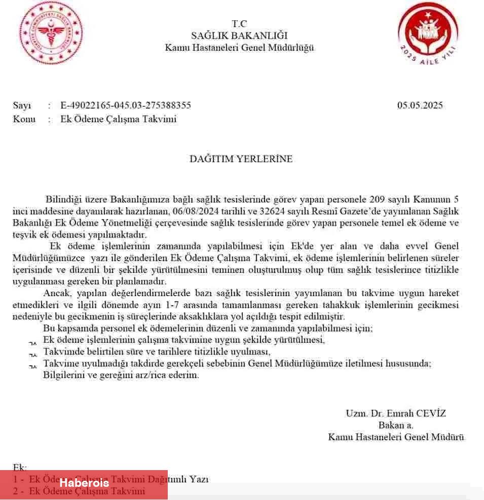Sıhhat Bakanlığı’ndan Ek Ödeme Uyarısı - Haberois Sıhhat Bakanlığı’ndan Ek Ödeme Uyarısı