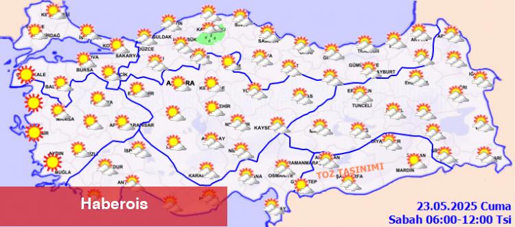 Toz ve yağmur bir arada! Çamur biçiminde yağış görülebilir! - Haberois Toz ve yağmur bir arada! Çamur biçiminde yağış görülebilir!