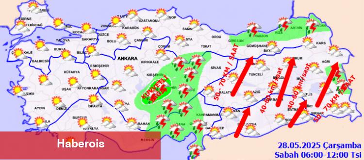 Türkiye’de kuvvetli yağış ve fırtına alarmı! - Haberois Türkiye’de kuvvetli yağış ve fırtına alarmı!