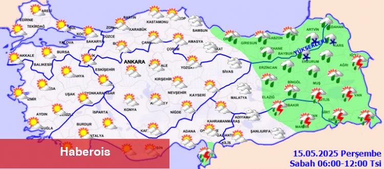 Türkiye'de Mayıs sürprizi! Doğu ve batı bölümlerde yağışlı hava hakim! - Haberois Türkiye'de Mayıs sürprizi! Doğu ve batı bölümlerde yağışlı hava hakim!