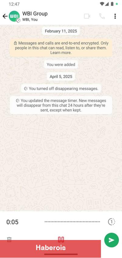 WhatsApp’tan sesli bildirilerde ihtilal: Artık tek dokunuş kâfi - Haberois WhatsApp’tan sesli bildirilerde ihtilal: Artık tek dokunuş kâfi