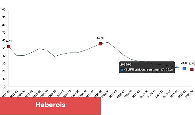 Yurt İçi Üretici Fiyat Endeksi, Nisan 2025 - Haberois Yurt İçi Üretici Fiyat Endeksi, Nisan 2025
