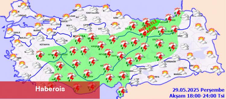 Yurtta bugün lokal sağanak ve kuvvetli yağış var