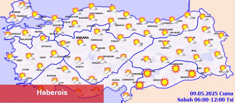 Yurtta bugün modüllü ve bulutlu hava hâkim! - Haberois Yurtta bugün modüllü ve bulutlu hava hâkim!
