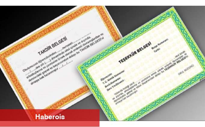 1 dersten kalınca doküman alınır mı? Tek derten kalanlar takdir teşekkür dokümanı alabilir mi?