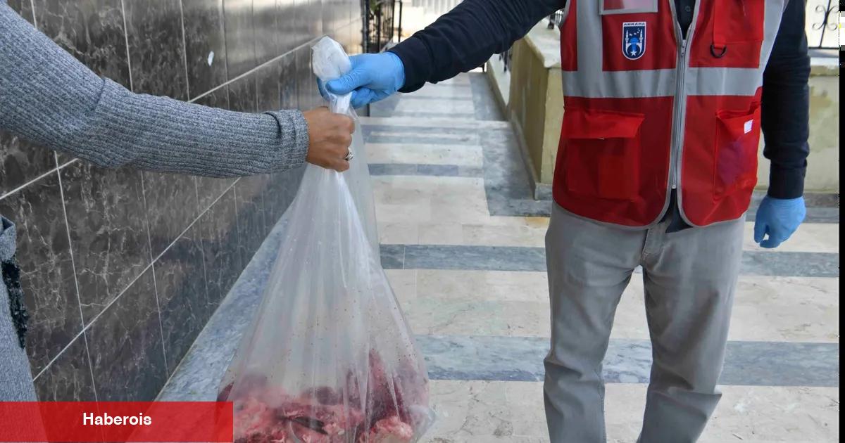 Ankara'da 3 tondan fazla et dağıtıldı