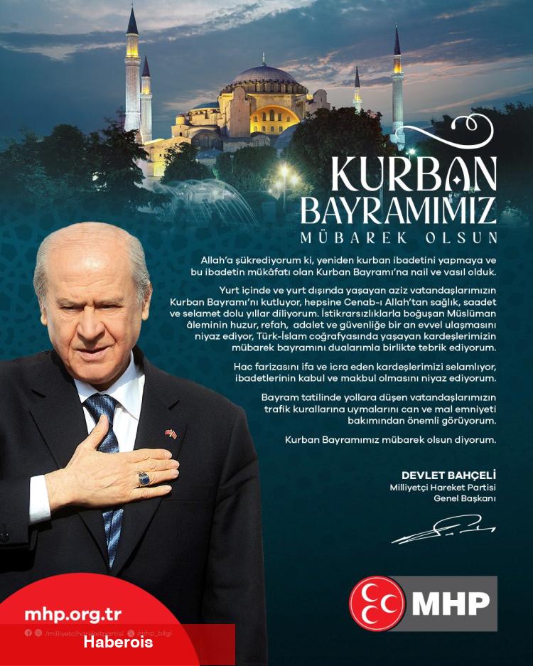 Bahçeli'den birlik ve huzur dileği - Haberois Bahçeli'den birlik ve huzur dileği