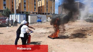 Büyükşehir İtfaiyesi'nden uygulamalı eğitimi