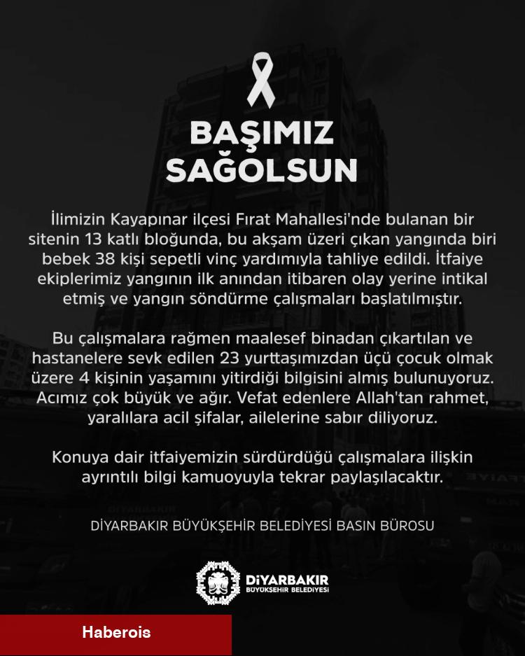 Diyarbakır'da yangın faciası! Soruşturma başlatıldı: 4 ölü! - Haberois Diyarbakır'da yangın faciası! Soruşturma başlatıldı: 4 ölü!