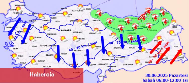 Doğu Anadolu ve Karadeniz'de kuvvetli yağış!