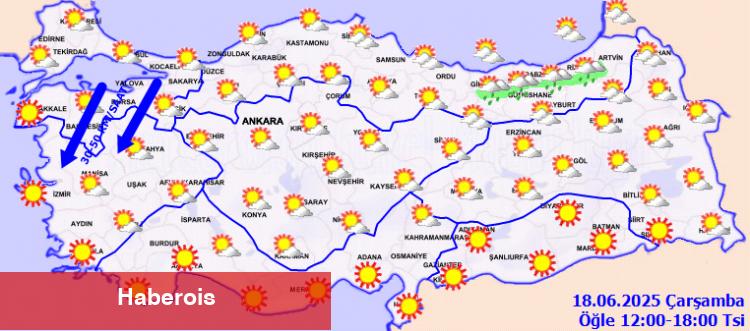 Doğu Karadeniz yağışlı, Marmara'nın batısında rüzgar alarmı - Haberois Doğu Karadeniz yağışlı, Marmara'nın batısında rüzgar alarmı