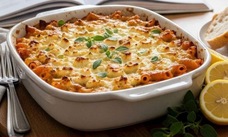 Fırında Feta Makarna - Haberois Fırında Feta Makarna