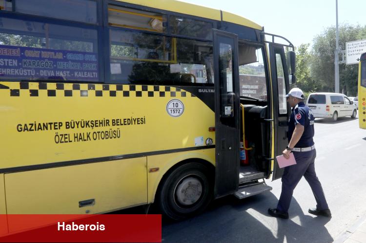 Gaziantep’te toplu taşımaya serinlik kontrolü