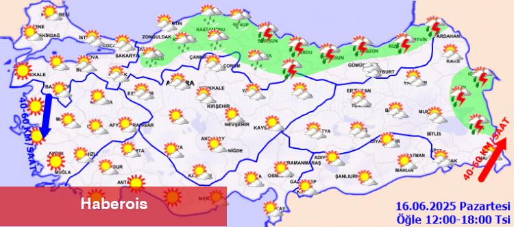 Kuzeyde serin hava, güneyde mevsim normalleri! - Haberois Kuzeyde serin hava, güneyde mevsim normalleri!