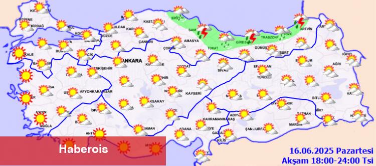 Kuzeyde serin hava, güneyde mevsim normalleri! - Haberois Kuzeyde serin hava, güneyde mevsim normalleri!