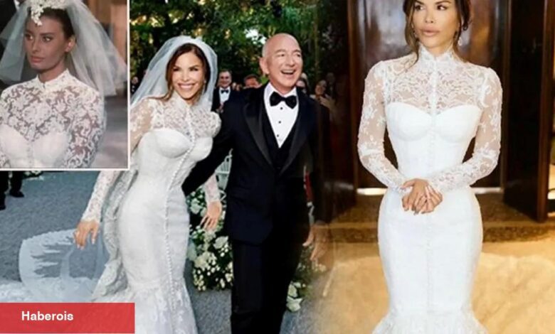 Lauren Sanchez'in gelinliğinin imali 900 saat sürdü!