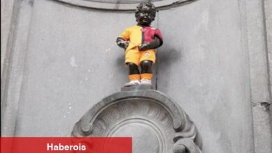Manneken Pis heykeli, Galatasaray formasını giydi - Haberois Manneken Pis heykeli, Galatasaray formasını giydi