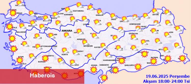 Meteoroloji'den bugün ikaz yok! Rüzgar hafif... - Haberois Meteoroloji'den bugün ikaz yok! Rüzgar hafif...