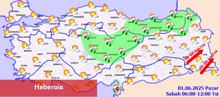 Meteoroloji'den sağanak ve kuvvetli rüzgar uyarısı! - Haberois Meteoroloji'den sağanak ve kuvvetli rüzgar uyarısı!