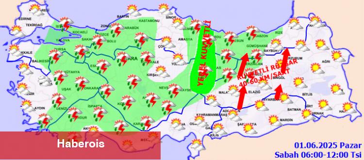 Meteoroloji’den sağanak ve kuvvetli rüzgar uyarısı! - Haberois Meteoroloji’den sağanak ve kuvvetli rüzgar uyarısı!