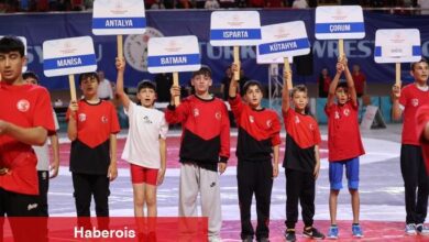 Minikler Güreş Şampiyonası açılış seremonisi