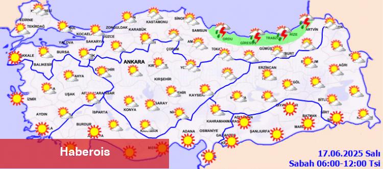 Sıcaklık mevsim normallerinde, rüzgar yer yer kuvvetli!