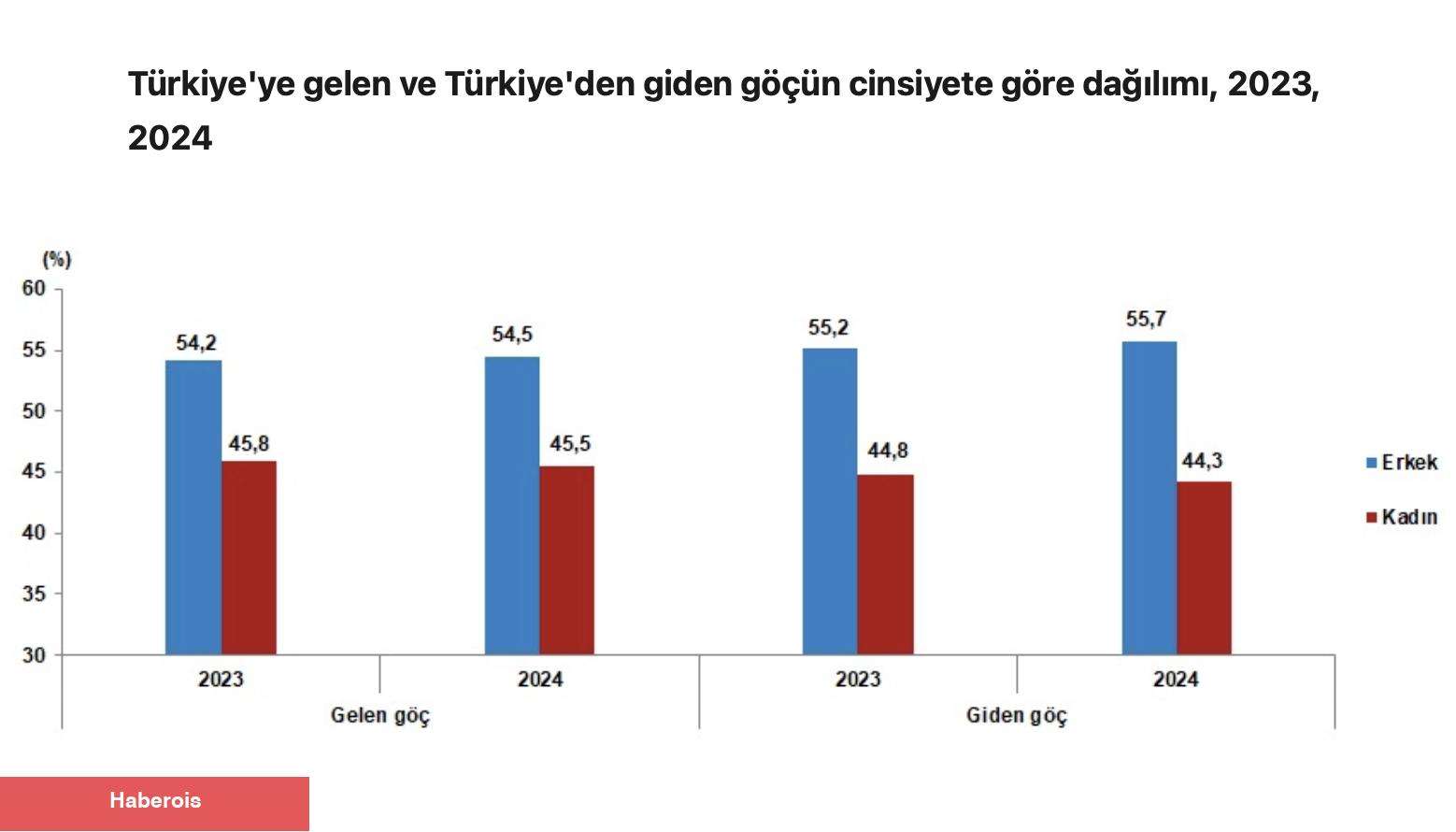 TÜİK: "2024’te Türkiye’ye 315 bin kişi göç etti, 424 bin kişi yurt dışına gitti”
