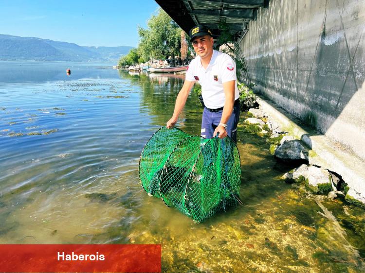 Uluabat Gölü’nde kaçak avcılığa Jandarma darbesi... 346 kilo balık tabiata kazandırıldı