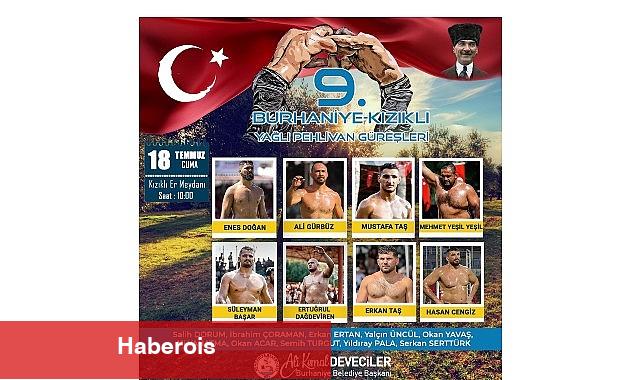 9. Burhaniye-Kızıklı Yağlı Pehlivan Güreşleri'nde Geri Sayım Başladı