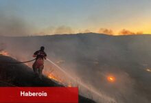 Aliağa Hacıömerli Mahallesi makilik alanda çıkan yangına müdahale sürüyor