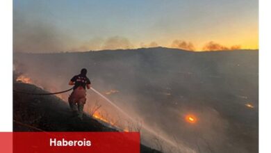 Aliağa Hacıömerli Mahallesi makilik alanda çıkan yangına müdahale sürüyor