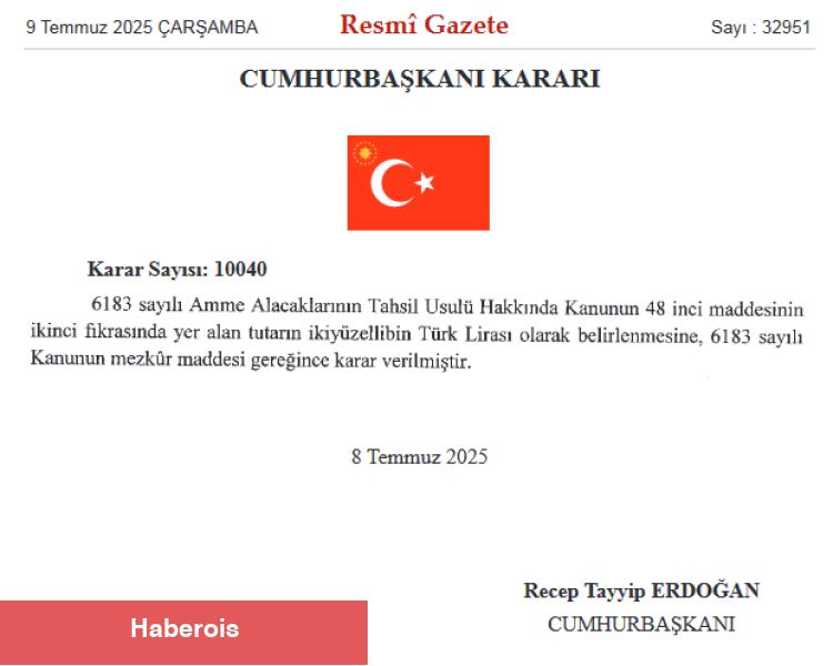 Amme Alacakları'nda teminatsız taksitlendirme hududu 250 bin TL'ye çıktı