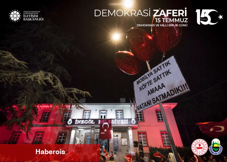 Bursa İnegöl 9. yılda da demokrasi için tekrar meydanlardaydı