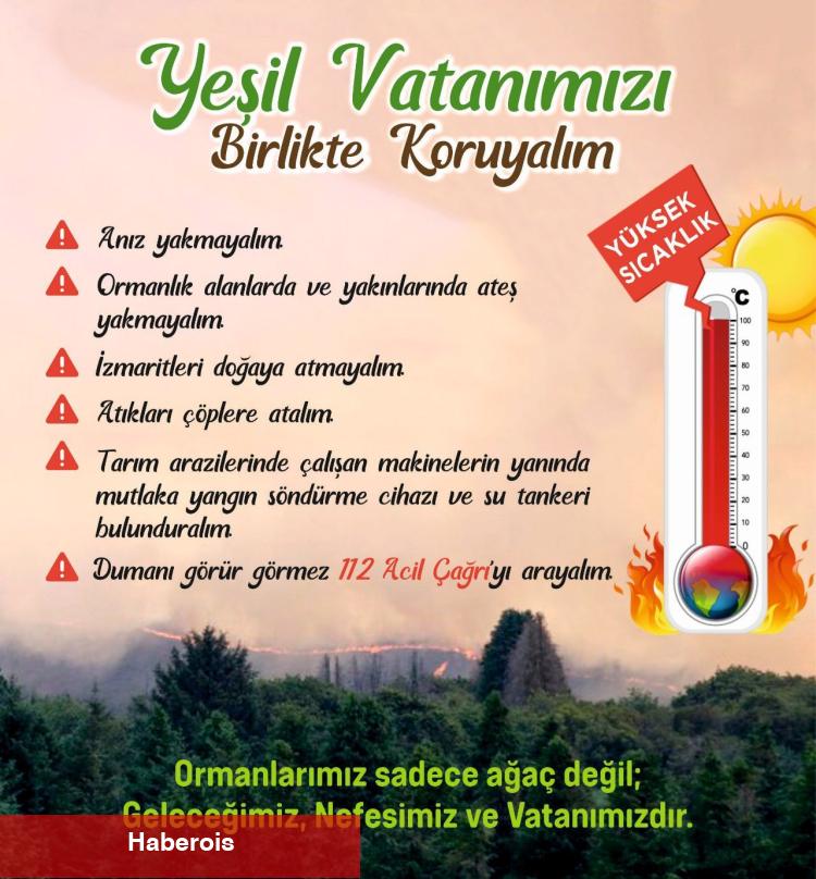 Bursa Orman'dan yangın uyarısı!