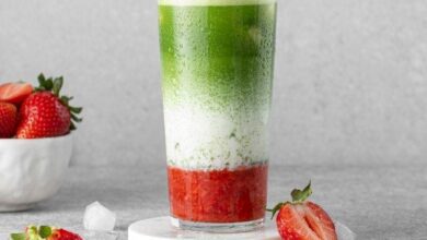 Çilekli Matcha Latte Tanımı