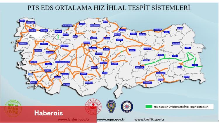 Dikkat! 9 vilayette ortalama sürat kontrolü başlıyor - Haberois Dikkat! 9 vilayette ortalama sürat kontrolü başlıyor