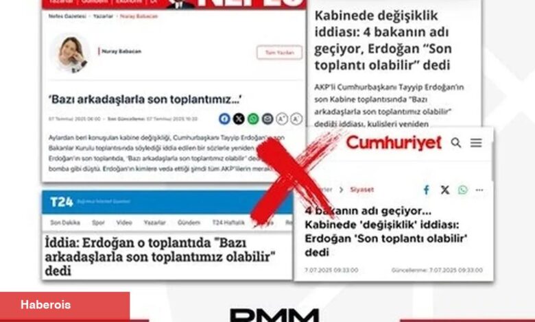 DMM'den "Erdoğan’ın Kabine açıklaması" tezine yalanlama